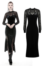 Load image into Gallery viewer, Gothic long velvet slim party dress  DW368 - Gothlolibeauty