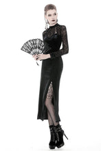 Load image into Gallery viewer, Gothic long velvet slim party dress  DW368 - Gothlolibeauty