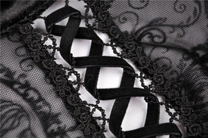 Gothic long velvet slim party dress  DW368 - Gothlolibeauty