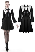Load image into Gallery viewer, Gothic lolita black and white bow neck dress DW374 - Gothlolibeauty