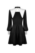 Load image into Gallery viewer, Gothic lolita black and white bow neck dress DW374 - Gothlolibeauty