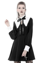 Load image into Gallery viewer, Gothic lolita black and white bow neck dress DW374 - Gothlolibeauty