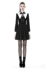 Load image into Gallery viewer, Gothic lolita black and white bow neck dress DW374 - Gothlolibeauty