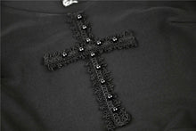 Load image into Gallery viewer, Gothic lolita black and white bow neck dress DW374 - Gothlolibeauty