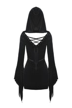 Load image into Gallery viewer, Gothic witch holloween hooded slim dress DW375 - Gothlolibeauty