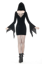 Load image into Gallery viewer, Gothic witch holloween hooded slim dress DW375 - Gothlolibeauty