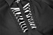 Load image into Gallery viewer, Gothic coffin and cross front long sleeves dress DW378 - Gothlolibeauty