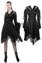 Load image into Gallery viewer, Gothic lace hollow shoulders kimono dress DW380 - Gothlolibeauty