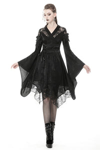 Gothic lace hollow shoulders kimono dress DW380 - Gothlolibeauty