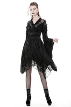 Load image into Gallery viewer, Gothic lace hollow shoulders kimono dress DW380 - Gothlolibeauty