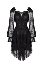 Load image into Gallery viewer, Gothic elegant long sleeves lace midi dress DW383 - Gothlolibeauty