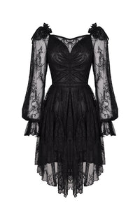 Gothic elegant long sleeves lace midi dress DW383 – DARK IN LOVE