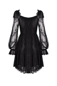 Gothic elegant long sleeves lace midi dress DW383 – DARK IN LOVE