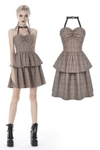 Load image into Gallery viewer, Punk checked layer prom corset dress DW387 - Gothlolibeauty