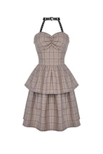 Load image into Gallery viewer, Punk checked layer prom corset dress DW387 - Gothlolibeauty