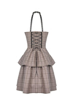 Load image into Gallery viewer, Punk checked layer prom corset dress DW387 - Gothlolibeauty