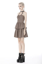 Load image into Gallery viewer, Punk checked layer prom corset dress DW387 - Gothlolibeauty