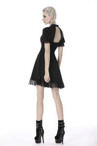 Gothic lolita hearted lace up midi dress DW389 - Gothlolibeauty
