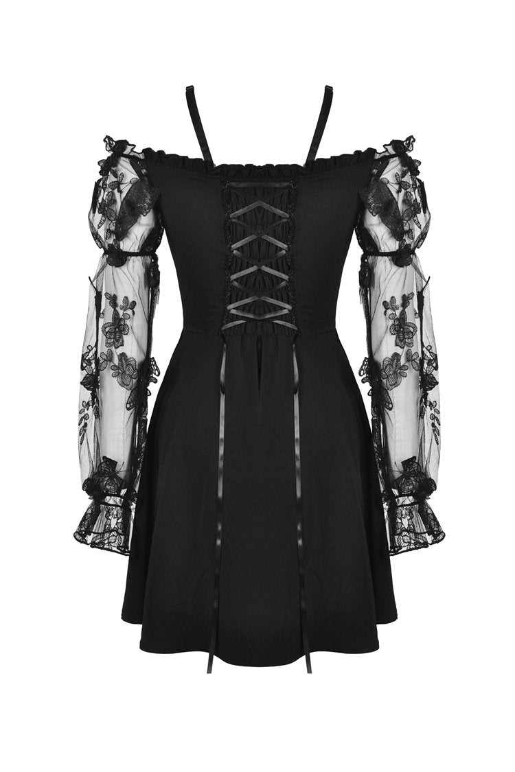 Gothic sexy off-shoulder lacey sleeves dress DW390 – DARK IN LOVE