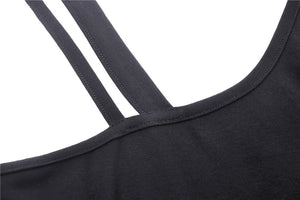Punk suture asymmetrical tight dress DW392 - Gothlolibeauty