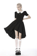 Load image into Gallery viewer, Black lolita Whiteite collar cocktail dress DW397 - Gothlolibeauty
