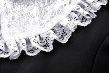 Load image into Gallery viewer, Black lolita Whiteite collar cocktail dress DW397 - Gothlolibeauty