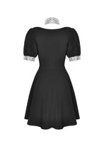 Load image into Gallery viewer, Punk Whiteite lapel collar short sleeves dress DW410 - Gothlolibeauty