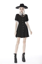 Load image into Gallery viewer, Punk Whiteite lapel collar short sleeves dress DW410 - Gothlolibeauty