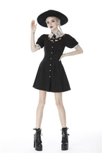 Load image into Gallery viewer, Punk Whiteite lapel collar short sleeves dress DW410 - Gothlolibeauty