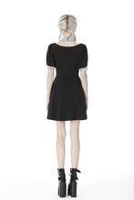 Load image into Gallery viewer, Punk Whiteite lapel collar short sleeves dress DW410 - Gothlolibeauty