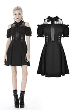 Load image into Gallery viewer, Gothic lolita off shoulder collar bow dress DW415 - Gothlolibeauty