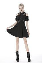Load image into Gallery viewer, Gothic lolita off shoulder collar bow dress DW415 - Gothlolibeauty