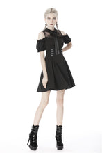 Load image into Gallery viewer, Gothic lolita off shoulder collar bow dress DW415 - Gothlolibeauty