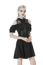 Load image into Gallery viewer, Gothic lolita off shoulder collar bow dress DW415 - Gothlolibeauty