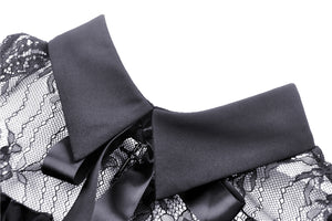 Gothic lolita off shoulder collar bow dress DW415