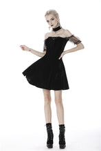 Load image into Gallery viewer, Gothic daliy mesh short sleeves halter dress DW417 - Gothlolibeauty