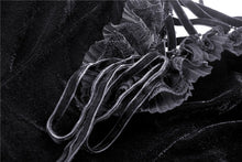 Load image into Gallery viewer, Gothic daliy mesh short sleeves halter dress DW417 - Gothlolibeauty