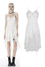 Load image into Gallery viewer, Steampunk Whiteite cocktail lace strap dress DW420 - Gothlolibeauty