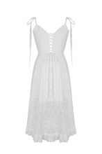 Load image into Gallery viewer, Steampunk Whiteite cocktail lace strap dress DW420 - Gothlolibeauty