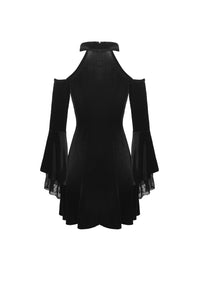 Gothic lace up collar velvet dress  DW428