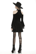 Load image into Gallery viewer, Gothic lace up collar velvet dress  DW428