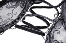 Load image into Gallery viewer, Gothic lace up collar velvet dress  DW428