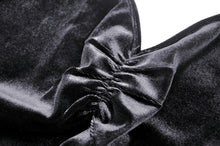 Load image into Gallery viewer, Gothic lace up collar velvet dress  DW428