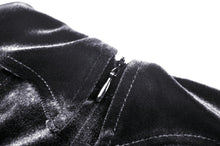 Load image into Gallery viewer, Gothic lace up collar velvet dress  DW428