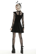 Load image into Gallery viewer, Gothic doll frilly lace velvet dress DW431