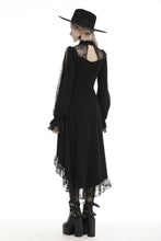 Load image into Gallery viewer, Lace lace up longsleeves cocktail gothic dress DW436