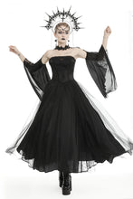 Load image into Gallery viewer, Gorgeous beaded tulle maxi gothic wedding dress  DW437