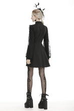Load image into Gallery viewer, Black dolly frilly lace longsleeves gothic prom dress  DW438