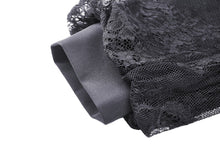 Load image into Gallery viewer, Black dolly frilly lace longsleeves gothic prom dress  DW438