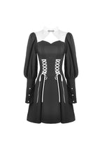 Load image into Gallery viewer, Gothic witch lace up longsleeves dress DW443
